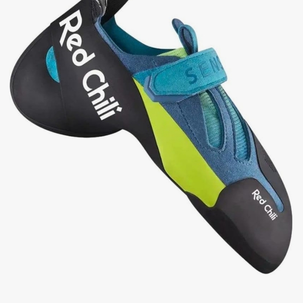 Red chili rock climbing shoes